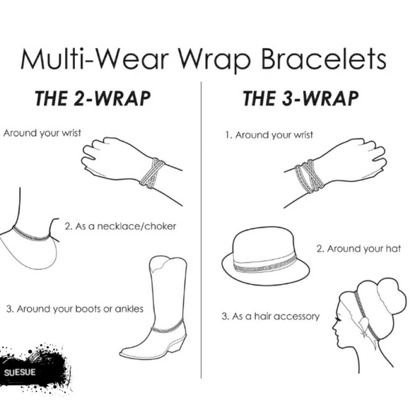 Handmade Katie Soleil Double Wrap Bracelet Choker - Picture 4 of 4